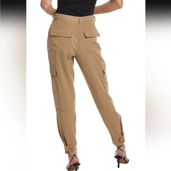 NWT Max Studio Peachskin Tan Khaki Cargo Pants Dress Casual Size 8 - Picture 2 of 11
